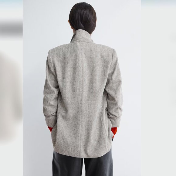 H&M - Gathered-sleeve blazer | NWT - Picture 2 of 10